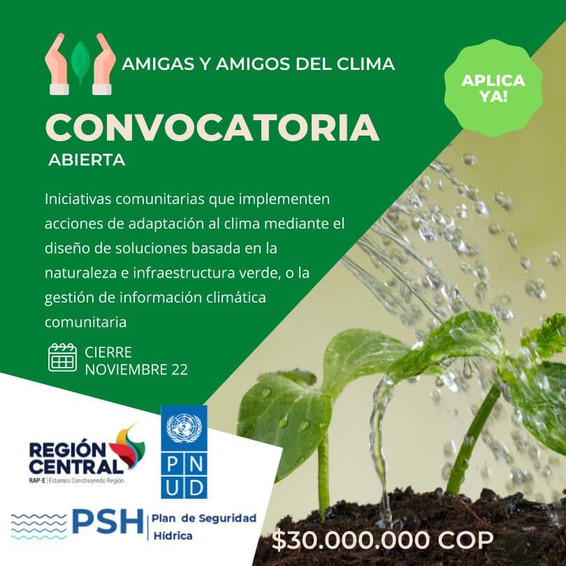 Convocatoria amigas y amigos del clima PNUD Colombia